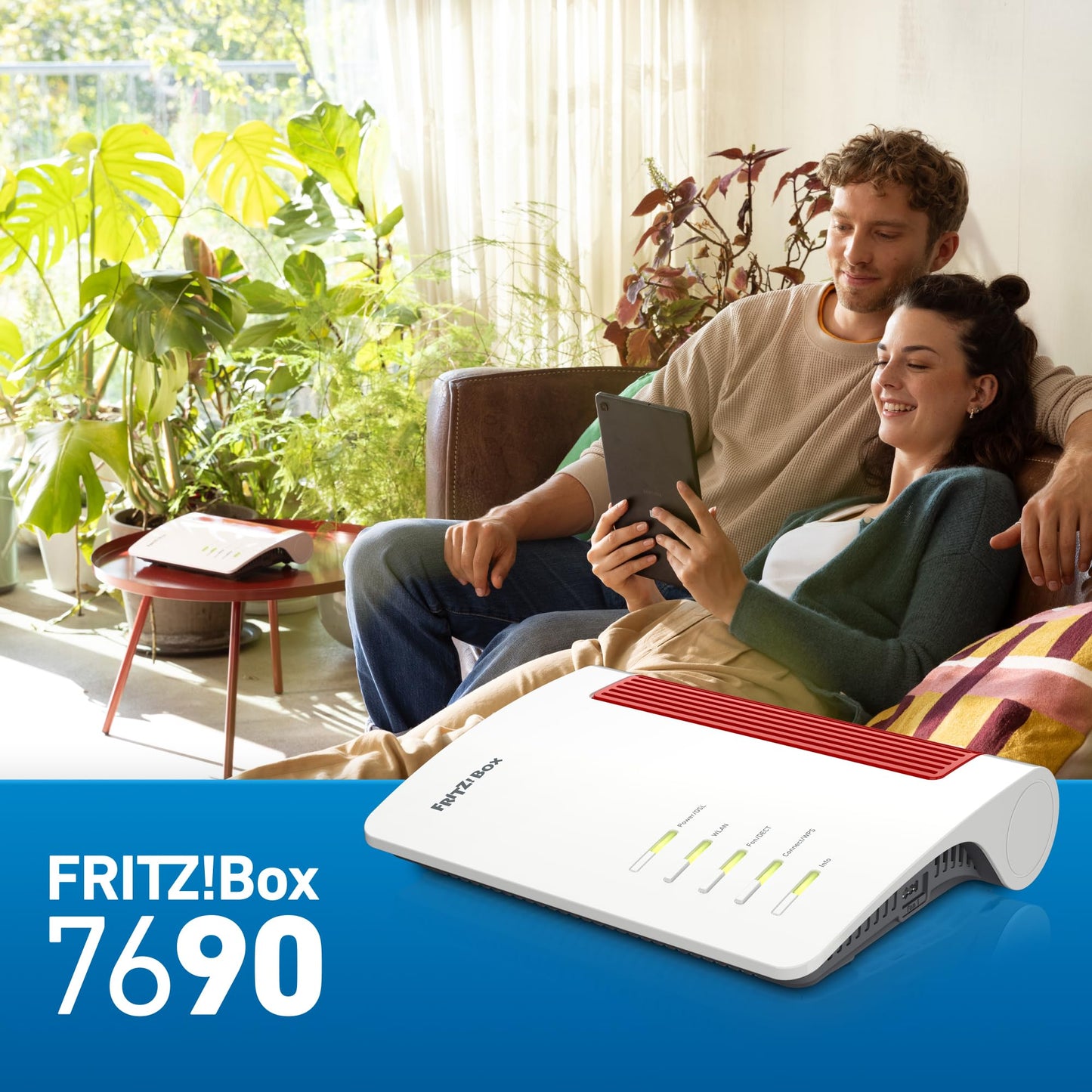 FRITZ!Box 7690 – Wi-Fi 7 DSL-Router, bis 5.760 Mbit/s, DECT-Basis, Mesh