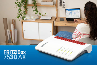 FRITZ!Box 7530 AX – Wi-Fi 6 DSL-Router mit VDSL-Supervectoring, WLAN Mesh, DECT-Basis